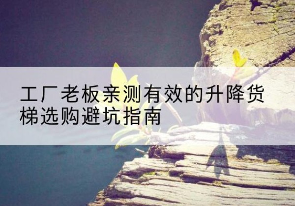 沽源升降货梯怎么选-工厂老板亲测有效的升降货梯选购避坑指南